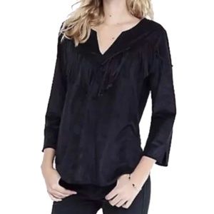 Express Faux Suede Fringe Top NEW Size Med